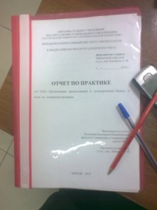 оформленный отчет по практике